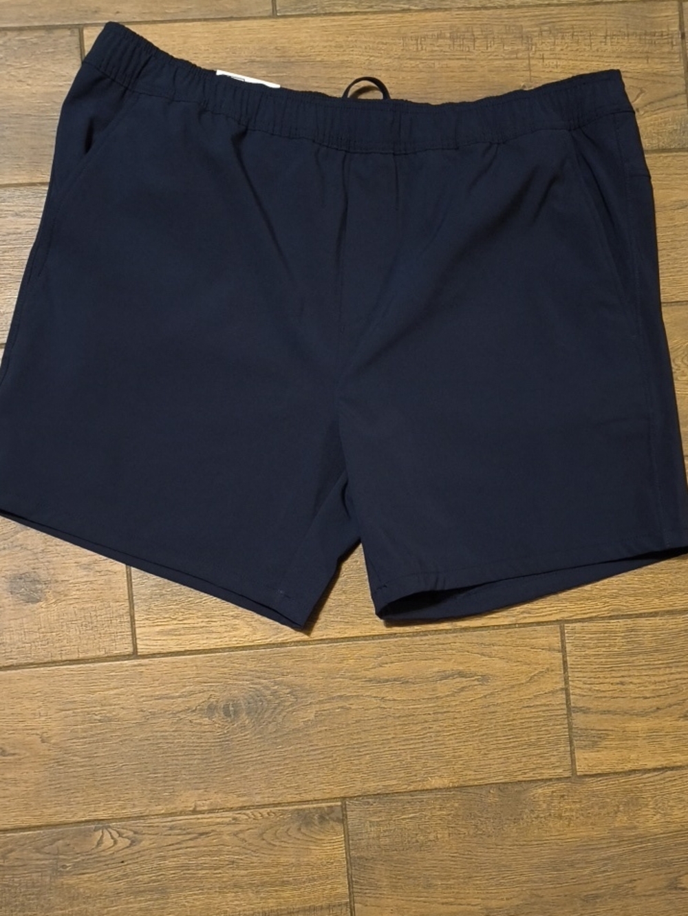 Men's Navy Athletic Performance Shorts with Elastic Waist